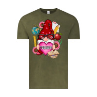 Vintage Olive valentines day teacher gnome Vintage Tee - RanaPortraitStore