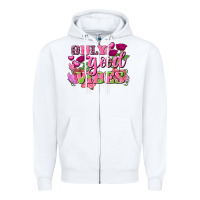 White Valentine's Day only good vibes Zipper Hoodie - FaDigitalArtStudio