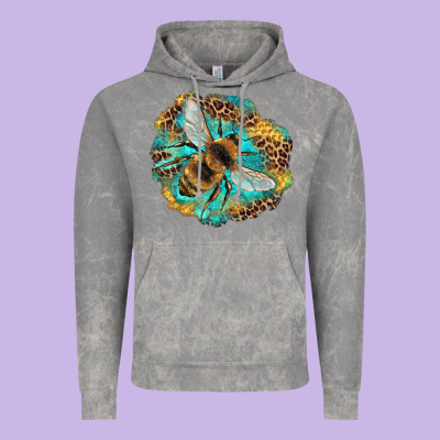 Leopard Honeycomb With Bee Vintage Hoodie Designed By Artiststas