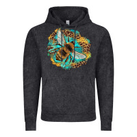 Vintage Black leopard honeycomb with bee Vintage Hoodie - Artiststas