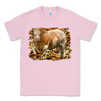 Bubblegum Pink western simmental bull Classic Tee - LillyAllenDesigns
