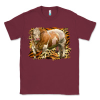 Burgundy western simmental bull Classic Tee - LillyAllenDesigns