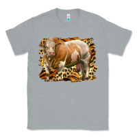 Heather Grey western simmental bull Classic Tee - LillyAllenDesigns