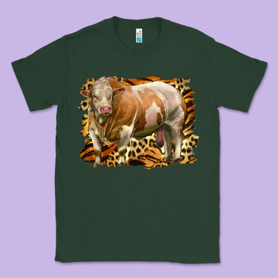 Western Simmental Bull Classic Tee Designed By Lillyallendesigns