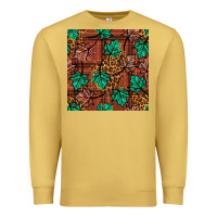 Antique Gold fall leaves seamless pattern Premium Sweatshirt - BundleAndBundleShop