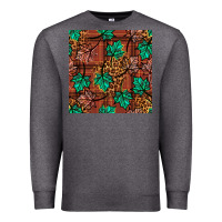 Charcoal Heather fall leaves seamless pattern Premium Sweatshirt - BundleAndBundleShop