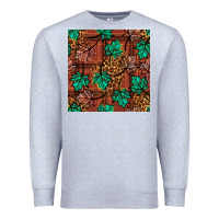 Heather Grey fall leaves seamless pattern Premium Sweatshirt - BundleAndBundleShop
