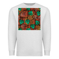 Oatmeal Heather fall leaves seamless pattern Premium Sweatshirt - BundleAndBundleShop
