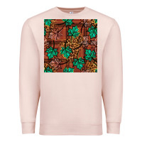 Pale Pink fall leaves seamless pattern Premium Sweatshirt - BundleAndBundleShop