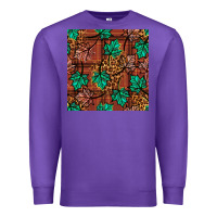 Purple fall leaves seamless pattern Premium Sweatshirt - BundleAndBundleShop