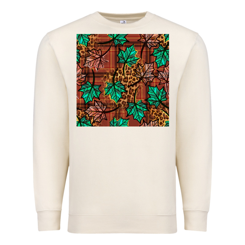 Fall Leaves Seamless Pattern Premium Sweatshirt by BundleAndBundleShop | Teevron