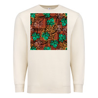 Sandshell fall leaves seamless pattern Premium Sweatshirt - BundleAndBundleShop