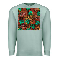 Seafoam fall leaves seamless pattern Premium Sweatshirt - BundleAndBundleShop