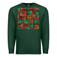 Sports Green fall leaves seamless pattern Premium Sweatshirt - BundleAndBundleShop