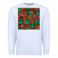 White fall leaves seamless pattern Premium Sweatshirt - BundleAndBundleShop