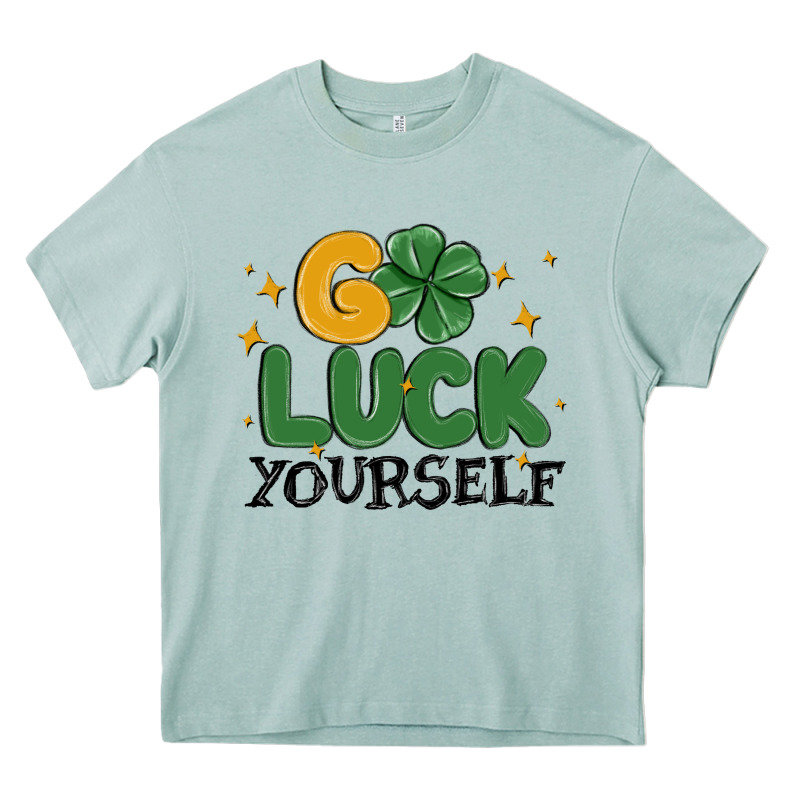 Go Luck Yourself Heavy Core Tee by MaliasSmallBusiness | Teevron