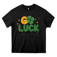 Black go luck yourself Heavy Core Tee - MaliasSmallBusiness