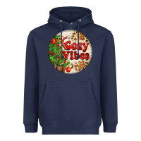 Navy Cozy vibes Heavyweight Hoodie - FaDigitalArtStudio