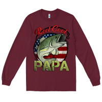 Burgundy reel cool papa fishing Long Sleeve Tee - Jasminsmagicworld