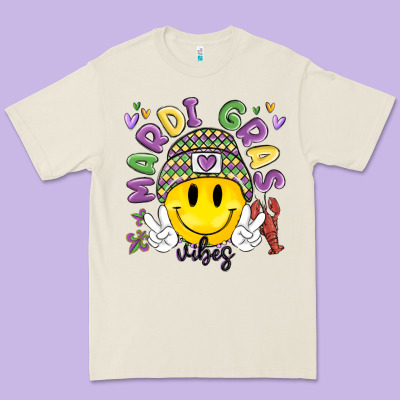 Mardi Gras Vibes Premium Tee Designed By Maliassmallbusiness