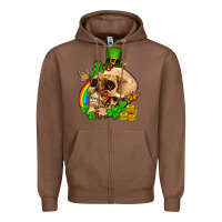 Chestnut St. Patrick's boho skull Zipper Hoodie - OliviaCreatesArt