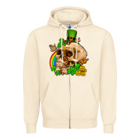 Sandshell St. Patrick's boho skull Zipper Hoodie - OliviaCreatesArt