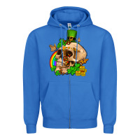 True Royal St. Patrick's boho skull Zipper Hoodie - OliviaCreatesArt