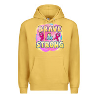 Antique Gold brave and strong cancer Premium Hoodie - FaDigitalArtStudio