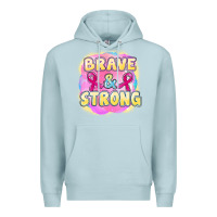 Blue Mist brave and strong cancer Premium Hoodie - FaDigitalArtStudio
