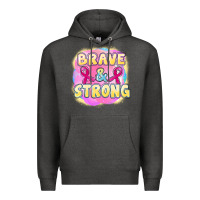Charcoal Heather brave and strong cancer Premium Hoodie - FaDigitalArtStudio