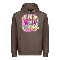 Coffee brave and strong cancer Premium Hoodie - FaDigitalArtStudio
