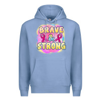 Colony Blue brave and strong cancer Premium Hoodie - FaDigitalArtStudio