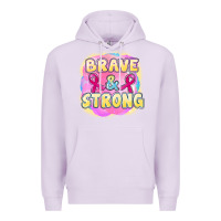 Lilac brave and strong cancer Premium Hoodie - FaDigitalArtStudio