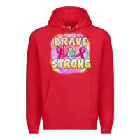 Red brave and strong cancer Premium Hoodie - FaDigitalArtStudio