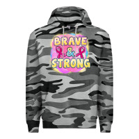 Slate Camo brave and strong cancer Premium Hoodie - FaDigitalArtStudio