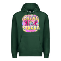 Sports Green brave and strong cancer Premium Hoodie - FaDigitalArtStudio