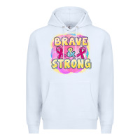 White brave and strong cancer Premium Hoodie - FaDigitalArtStudio