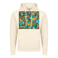 Vintage Artic honeycomb and bees with leopard Vintage Hoodie - Artiststas