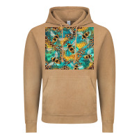 Vintage Camel honeycomb and bees with leopard Vintage Hoodie - Artiststas