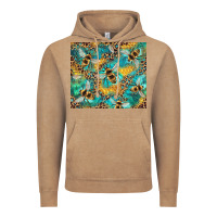 Vintage Coffee honeycomb and bees with leopard Vintage Hoodie - Artiststas