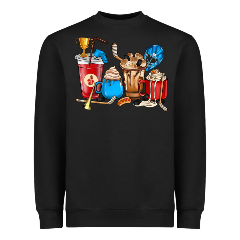 Hockey Coffee Cup Heavyweight Sweatshirt by HowdyJamesFarm | Teevron