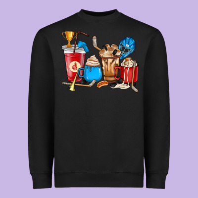 Hockey Coffee Cup Heavyweight Sweatshirt Designed By Howdyjamesfarm