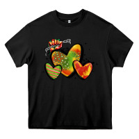 Black juneteenth hearts Heavy Core Tee - MaliasSmallBusiness