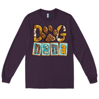 Plum Dog Nana with Paw Long Sleeve Tee - texasbilliewilder