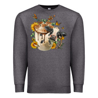 Charcoal Heather Black And White Cow Coffee Premium Sweatshirt - FaDigitalArtStudio