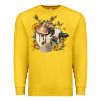 Lemon Black And White Cow Coffee Premium Sweatshirt - FaDigitalArtStudio