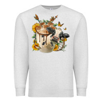 Oatmeal Heather Black And White Cow Coffee Premium Sweatshirt - FaDigitalArtStudio