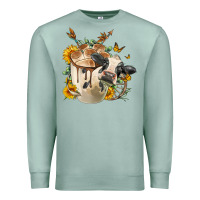 Seafoam Black And White Cow Coffee Premium Sweatshirt - FaDigitalArtStudio