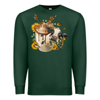 Sports Green Black And White Cow Coffee Premium Sweatshirt - FaDigitalArtStudio