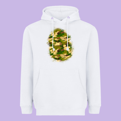 Camouflage Patch 4 Heavyweight Hoodie Designed By Bundleandbundleshop